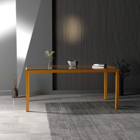 Resim Camlan Yemek Masası & Toplantı Masası - Turuncu / L 