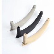 Resim Siyah-panel-bej Siyah Araba Sol Sağ İç Kapı Kol Dayama Kolu İç Panel Çekme Trimi 