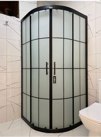 Resim Marka - Oval - 6 Mm Kumlu Karolaj Temper Cam Duşakabin H:190 Özel Seri Krom Aksesuar Diğer 