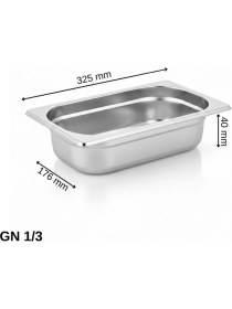 Resim Üret Çelik Üret Standart Gastronom Küvet Gn 1/3 40 mm 1,5 lt 