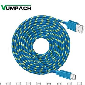 Resim Mikro Usb Kablosu 1 M 2 M 3 M Naylon Örgülü Data Sync Usb Şarj Aleti Kablosu Samsung Uyumlu Huawei Xiaomi Htc Android Telefon Usb Mikro Kablolar 