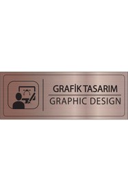 Resim Mayeka Grafik Tasarım İsimlik Bronz Metal Kapı İsimliği Levhası Yönlendirme Tabelası 