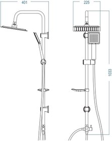 Resim Deppot Siena Tepe Duş Seti Krom D.150 Krom 