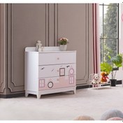 Resim Cıty Şifonyer - Beyaz Pembe Beyaz 