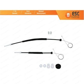 Resim Renault Megane 2 2002-2009 CC Cabrio İçin Arka Sağ Cam Kriko Seti 