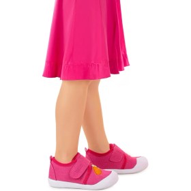 Resim Kiko Kids Strawberry Cırtlı Kız Bebek Ilk Adım Panduf Ayakkabı Fuşya 