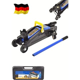 Resim SCHUTZENGER 2.5 Ton Arabalı Tekerlekli Hidrolik Timsah Kriko Çantalı Max 380 mm Kaldırma 