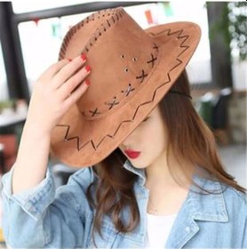 Resim Reva Unisex Süet Kovboy Şapka Açıkkahve 