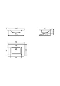 Resim Turkuaz Seramik Ibiza Etajerli Lavabo 81 x 51 CM 