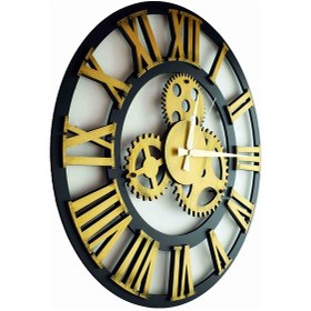 Resim Duvar Saati Antik Gold Roma 50cm Altın 