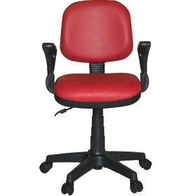 Resim Türksit Kozmo Lux Kollu Çalışma Koltuğu Kumaş Kırmızı 