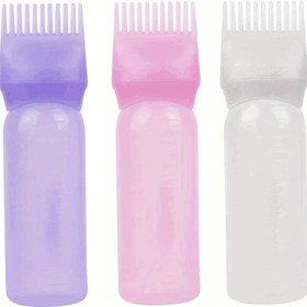 Resim Root Comb Styling Applicator Şampuan Şişesi Dayanıklı Saç Araçları Profesyonel Ev Salonu Berber Kullanımı için 