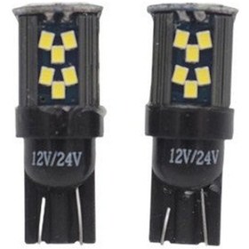 Resim Dekoratif Led Ampul T10 33smd Canbus 12 24v Buz Mavi/ Laam140 
