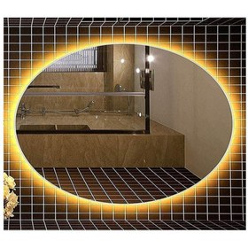 Resim GLOBAL LED MIRROR 40x60 Cm Elips Ledli Ayna Banyo Aynası Dekoratif Ayna Boy Ayna Salon Duvar Ayna 