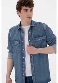 Resim U.s. Polo Assn. Erkek Açık Mavi Gömlek Jean 50304377-dn0021 Lıght Blue Açık Mavi 