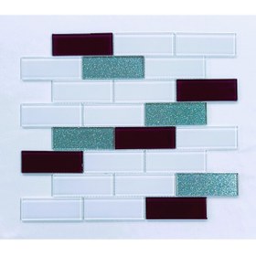 Resim MozaiKristaL Mutfak tezgah arası 36x98x4 mm Kristal Cam Mozaik. ( 1 kutu - 1 m2 fiyatıdır) 