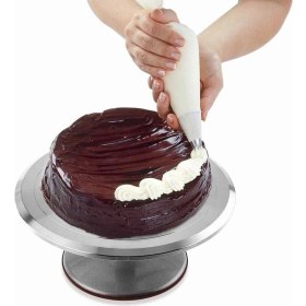 Resim Hype Store Epınox Çelik Döner Pasta Hazırlama Standı - Döndürülebilir Pasta Sıvama Standı - 30 cm 