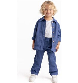 Resim Oliven The Kid Unisex Gabardin Pantolon Mavi Mavi 