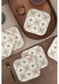 Resim Kütahya Porselen Bone Minas 6 Parça 20 Cm Düz Tabak Goblen 447018 