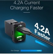 Resim Chuangyinshop Ftu G For Toyota Araç Usb Şarj 18w Çift Usb Port Dijital Voltmetreli 