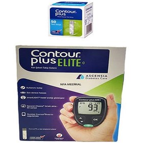 Resim Contour Plus Elite Kan Şekeri Ölçüm Cihazı + 50 Ölçüm Strip'i 
