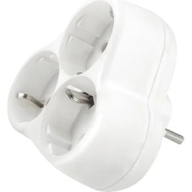 Resim Viko Topraklı Üçlü Beyaz Fiş - Priz Yonca 