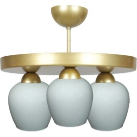 Resim Salon - Mutfak - Yatak Odası Modern Gold 3lüavize 