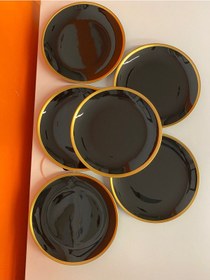 Resim Efegil 6'lı Pasta Tabağı Siyah 