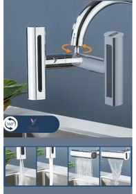 Resim Yayke 4 Modlu Şelale Basınçlı Su Tasarruflu Fiskiye Musluk Ucu 