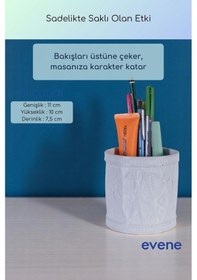 Resim Kalemlik Masa Kalemliği Organizer Kalemlik Beyaz Renk Model 76 Çok Renkli 