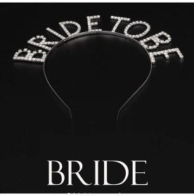 Resim Marsilyan Kristal Taşlı Gümüş Renk Bride To Be Gelin Tacı (K95) 