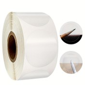 Resim 1000'li Paket Yarı Parlak Şeffaf Yuvarlak Mühürler, Tek Kullanımlık Şeffaf Zarf ve Kutu Mühür Etiketleri, Plastik Perakende Ambalaj Kapatma Elemanları 