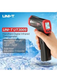 Resim Unı-t Ut300s Lazer Termometre Kızılötesi Temassız Sıcaklık Ölçer N11.523 