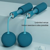 Resim 1 Çift Ağırsız Atlama İpi, Ağırlıklı Toplu, Sünger Saplı Çift Amaçlı Atlama, Fitness, Egzersiz Için Uygun 