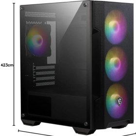 Resim Daisy Home Msı Mag Forge M100A Akrilik Mesh 4X120MM Auto Rgb Fan USB 3.2 Micro-Atx Tower Gaming (Oyuncu) Kasa 