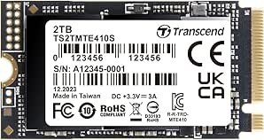 Resim Transcend 2TB M.2 2242 PCIe Gen4x4 SSD, Compatible with Ultra-Thin Laptops, Dram-Less Low Power, Up to 5000MB/s, TLC - TS2TMTE410S 
