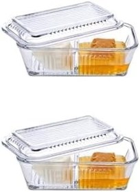 Resim Paşabahçe Bölmeli Saklama Kabı Reçellik Ballık Kahvaltılık 2 Adet Beyaz,US6106655 