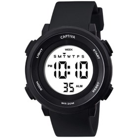 Resim Captiva Digital 3 Atm Suya Dayanıklı Işık+alarm+kronometre+takvimli Çoçuk Kol Saati Cp.yn001m1 Siyah 