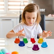 Resim FF Bonfires 8 Tonlu Diatonik El Zili Seti - Renkli, Dayanıklı Vurmalı Çalgılar, Müzik Tutkunları & Parti Hediyeleri için Kolay Okunur Notalarla 