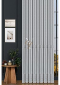 Resim 6021 Tül Perde V-gri Gri 