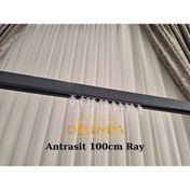 Resim Orlenda Antrasit Alüminyum Ray 150cm (TEKLİ KORNİŞ) 