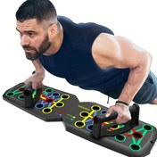 Resim Çok Fonksiyonlu 28 Delikli Push-Up Tahtası, ABS Malzeme, Şarj Edilmemiş, Vücut Kuvveti ve Karın Kası Eğitimi Ekipmanı 