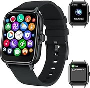 Resim Akıllı Saat Kadın Erkek Bluetooth Aramalı Akıllı Saat, Frekans Monitörü / SPO2, Podometre, 28 Spor Modu, 1,7 inç HD Watch Sport Fitness Akıllı Saat iPhone Android için 