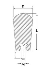 Resim Bakalit Armut Silindir Sap Erkek 26x80 Mm M10-5'li Paket 