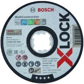 Resim Bosch X-Lock 115x1 Multi Material Rapido Düz Kesici Disk 