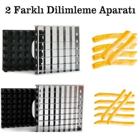 Resim Çelik El Tipi Patates Sebze Dilimleyici Küp Rende Doğrayıcı Diğer 
