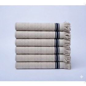 Resim Özdilek Halat Desenli Peştamal 50x90 Cm El-yüz Havlusu 6'lı Bej Çok Renkli 