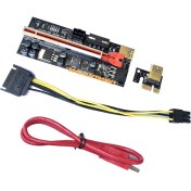 Resim Pcı-E Rider Kartı VER009C 1x Ila 16X Video Kartı 60 cm 16A Btc Gpu Madenciliği Için Işık Olmadan Kırmızı 