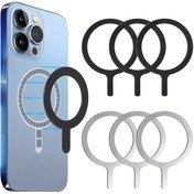 Resim Mobil Telefon Kablosuz Şarj için Yapışkanlı Manyetik Halka Metal Plaka. 