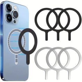 Resim Mobil Telefon Kablosuz Şarj için Yapışkanlı Manyetik Halka Metal Plaka. 